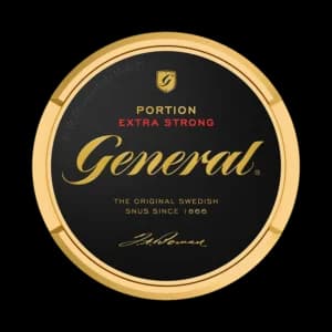 Dosa med General Portion Extra Strong, extra stark originalportion tobakssnus från Swedish Match