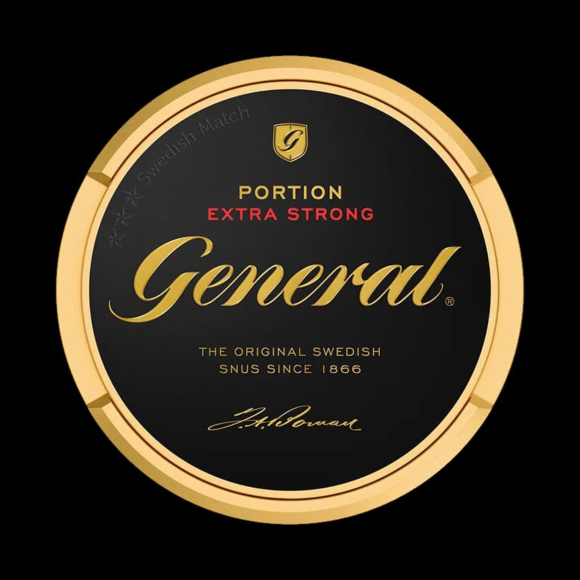 Dosa med General Portion Extra Strong, extra stark originalportion tobakssnus från Swedish Match