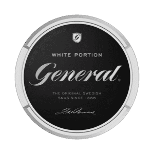Dosa med General White Portion, vit portion tobakssnus från Swedish Match