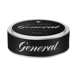 General White Portion – dosan sedd från sidan, vit portion tobakssnus från Swedish Match
