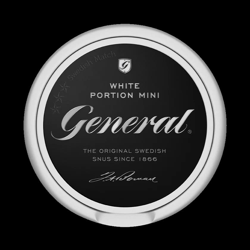 Dosa med General White Portion Mini, vit portion tobakssnus i miniformat från Swedish Match