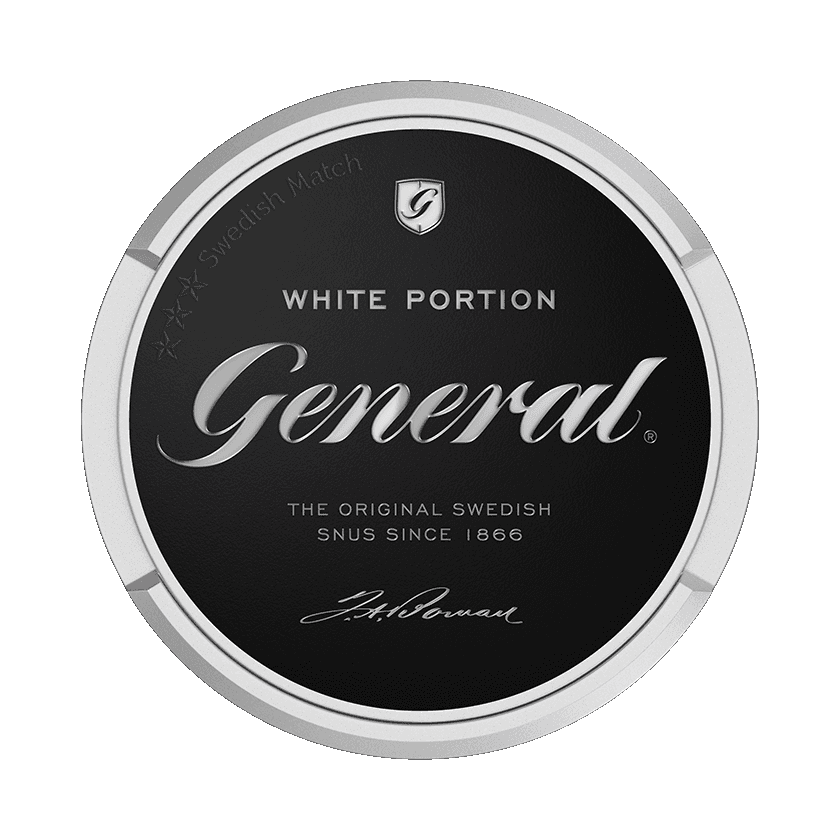 Dosa med General White Portion, vit portion tobakssnus från Swedish Match