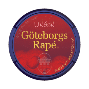 Dosa med Göteborgs Rapé Lingon Vit Portion, vit portion tobakssnus med lingonsmak från Swedish Match
