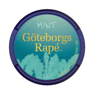 Dosa med Göteborgs Rapé Mint, vit portion tobakssnus med mintsmak från Swedish Match