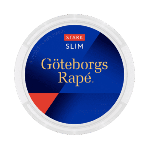 Dosa med Göteborgs Rapé Stark Slim, stark vit slimportion tobakssnus med enbärssmak från Swedish Match