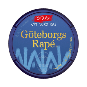 Dosa med Göteborgs Rapé Stark Vit Portion, stark vit portion tobakssnus med enbärssmak från Swedish Match
