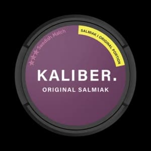 Dosa med Kaliber Original Salmiak, originalportion tobakssnus med salmiak från Swedish Match