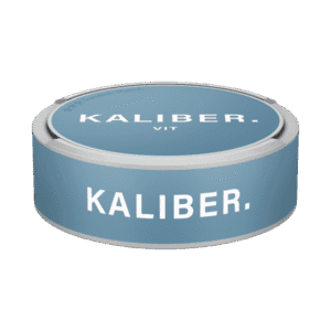 Kaliber Vit – dosan sedd från sidan, vit portion tobakssnus från Swedish Match