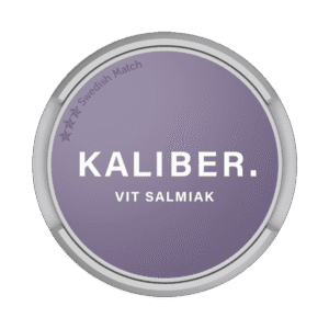 Dosa med Kaliber Vit Salmiak, vit portion tobakssnus med salmiak från Swedish Match