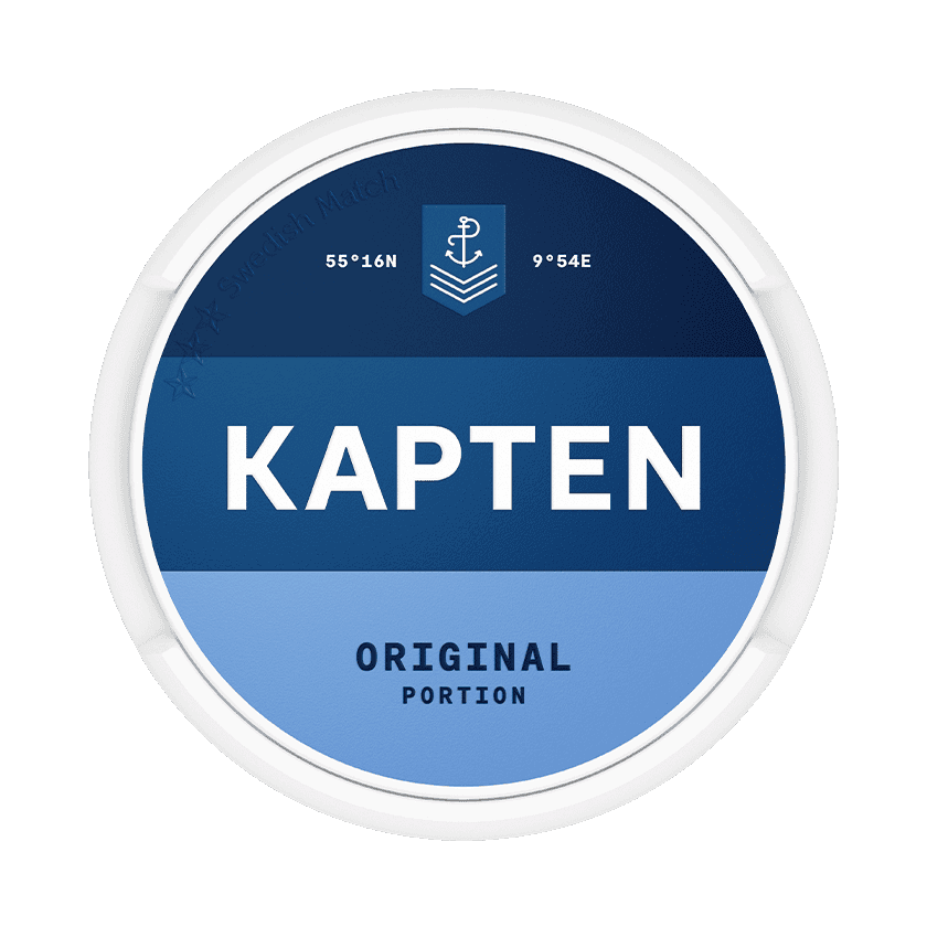 Dosa med Kapten Original, originalportion tobakssnus med tobak och bergamott från Swedish Match
