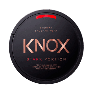 Dosa med Knox Stark Portion, stark originalportion tobakssnus med fyllig tobakssmak från Skruf Snus