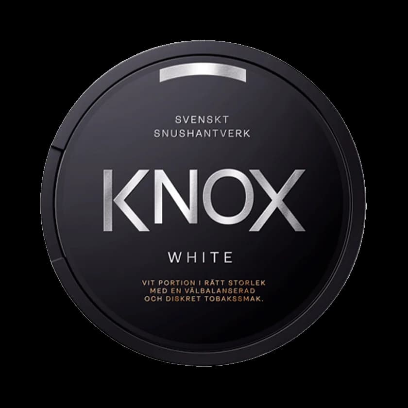 Dosa med Knox White, vit portion tobakssnus med tobak, bergamott och citrus från Skruf Snus