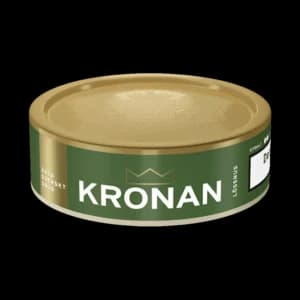 Kronan Lössnus – dosan sedd från sidan, lössnus med citrus, gröna örter och viol från Swedish Match