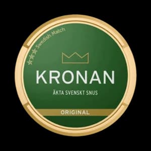 Dosa med Kronan Original, originalportion tobakssnus med citrus, viol och gröna örter från Swedish Match