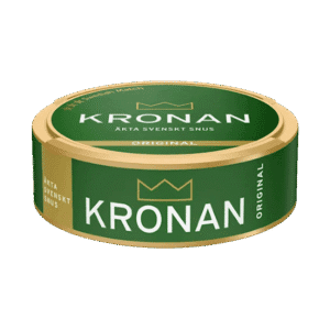 Kronan Original – dosan sedd från sidan, originalportion tobakssnus med citrus, viol och gröna örter från Swedish Match