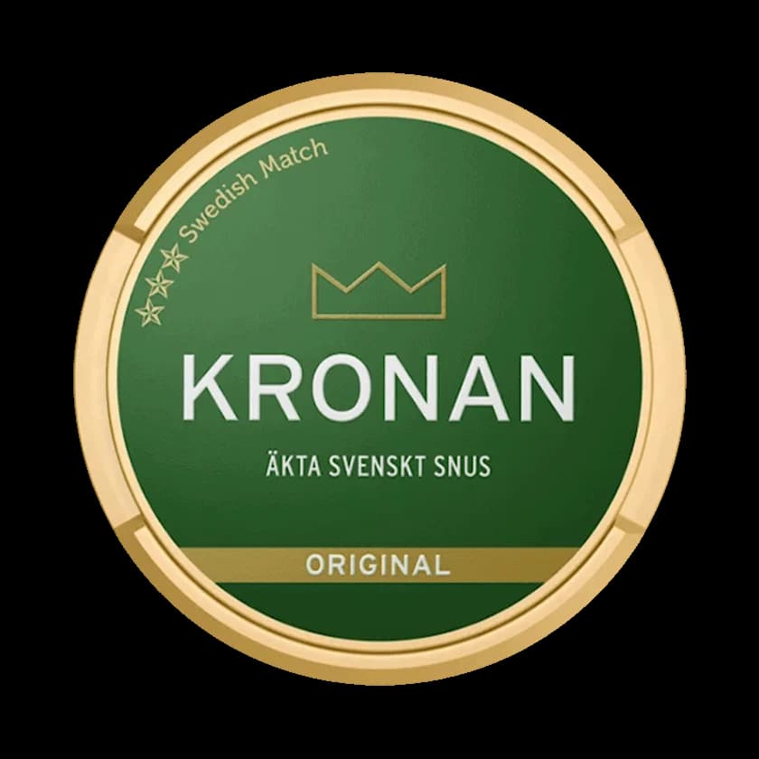 Dosa med Kronan Original, originalportion tobakssnus med citrus, viol och gröna örter från Swedish Match