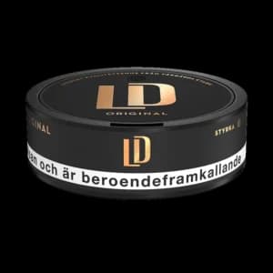 LD Original – dosan sedd från sidan, originalportion tobakssnus med bergamott från Nordic Snus
