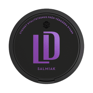 Dosa med LD Salmiak, originalportion tobakssnus med salmiak och lakrits från Nordic Snus
