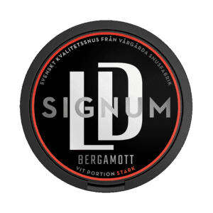Dosa med LD Signum Bergamott Vit Portion Stark, stark vit portion tobakssnus med bergamott, citrus och te från Nordic Snus