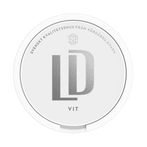Dosa med LD Vit, vit portion tobakssnus med bergamott från Nordic Snus