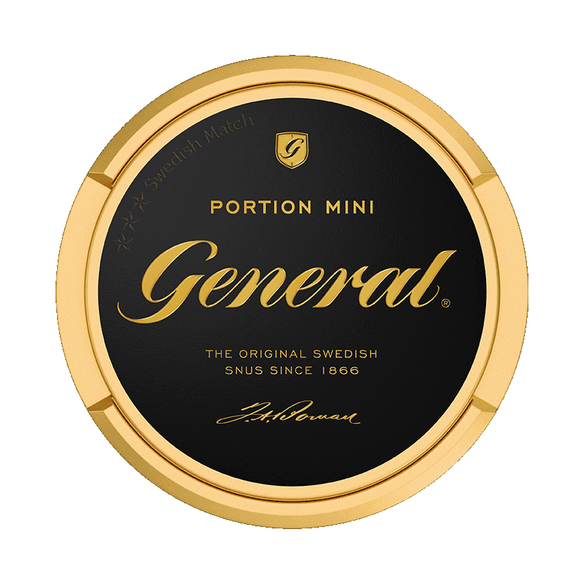 Dosa med General Portion Mini, originalportion tobakssnus i miniformat från Swedish Match