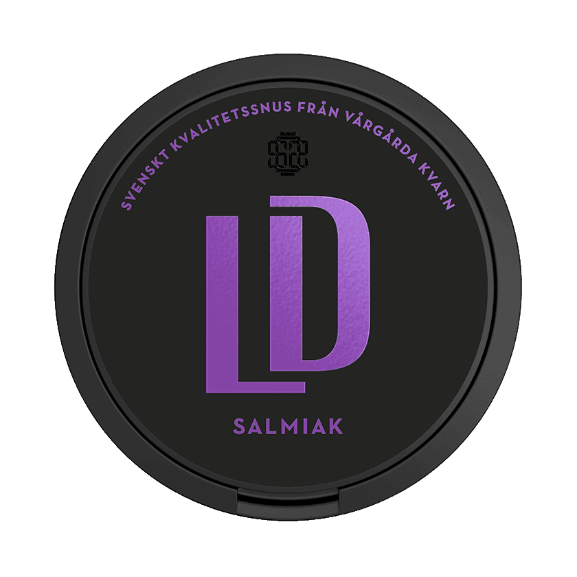 Dosa med LD Salmiak, originalportion tobakssnus med salmiak och lakrits från Nordic Snus