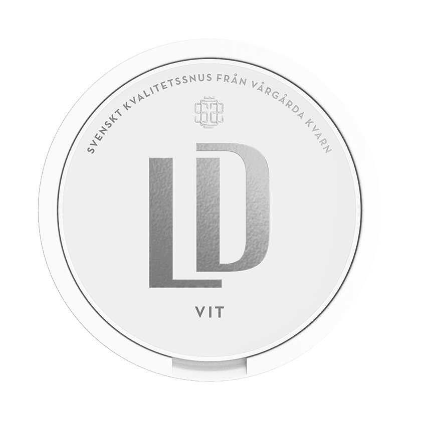 Dosa med LD Vit, vit portion tobakssnus med bergamott från Nordic Snus
